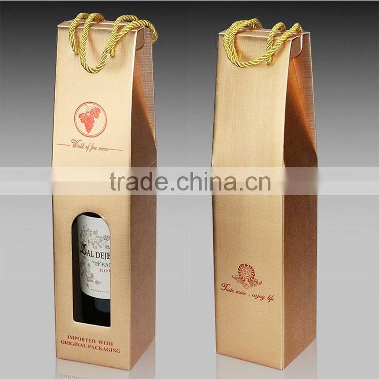 Custom rectangle elegant wine packaging gift box for gift packaging