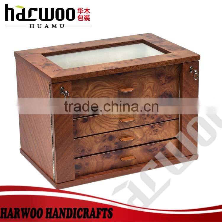 vintage single wooden wine box,unfinished wood gift boxes,carved wood cock box