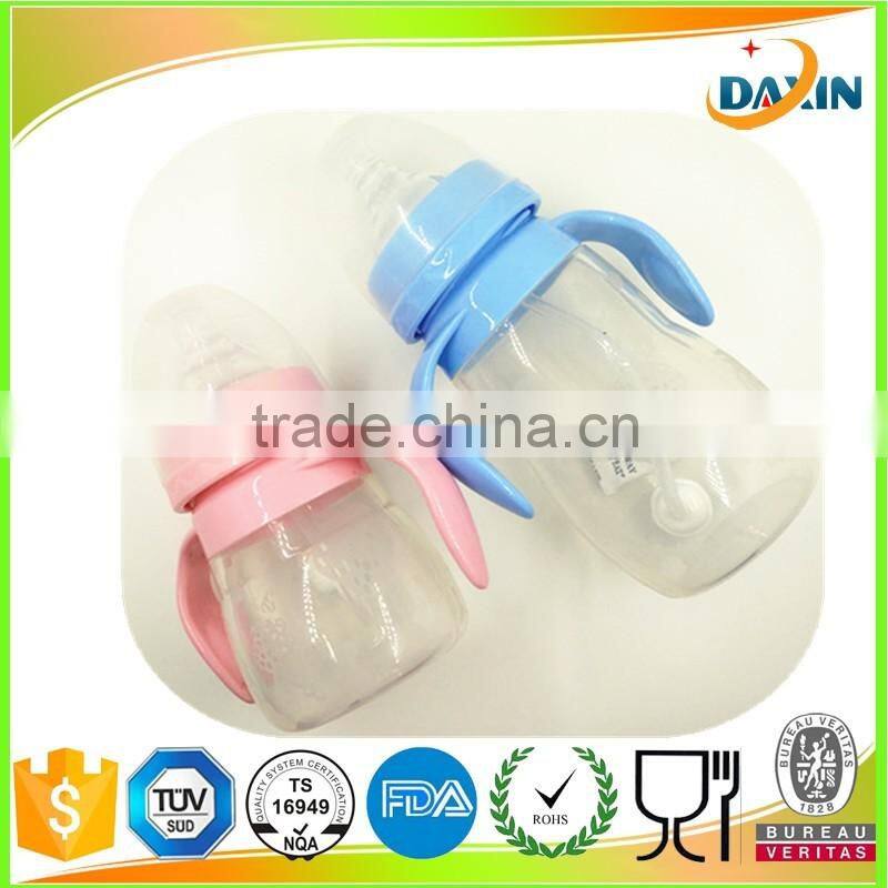 BPA-FREE high transparent baby silicone nipple feeding bottle/baby biberon ensemble