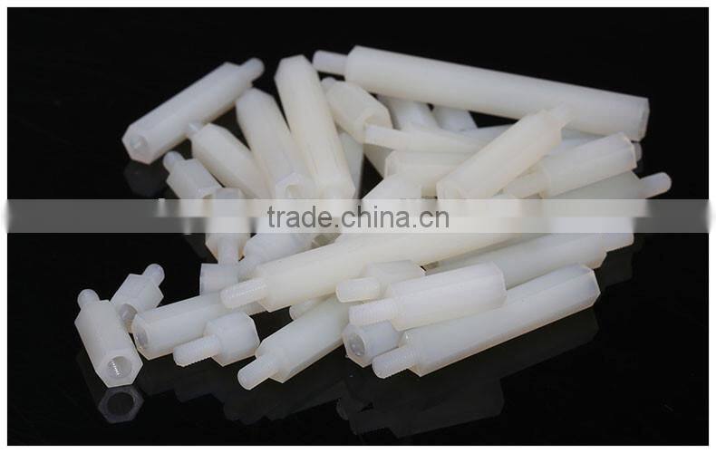 Hexagon nylon column, single head isolation column, column support interval, nylon plastic sticks, M2 M2.5 M3