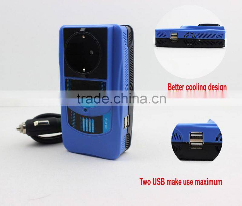 New design 12/24v dc 220v/230v ac inverter for car with dual USB