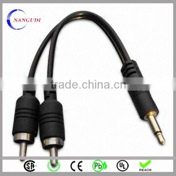 car headlight custom made 2.5mm male to 3.5mm male stereo plug audio cable
