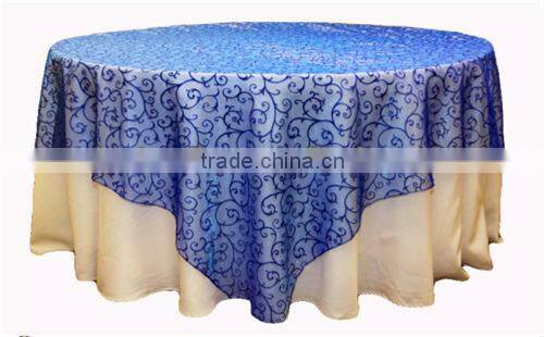 100% Polyester Crystal Flocking Organza