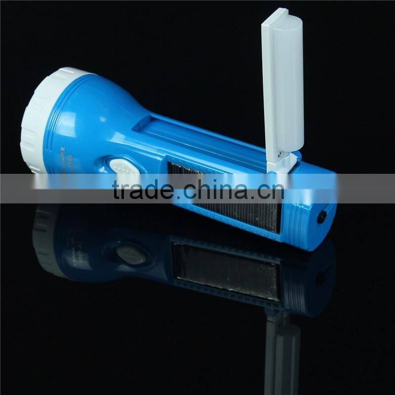 New Solar Led Torch Flashlight Electronic Factory Selling Plastic Flashlight