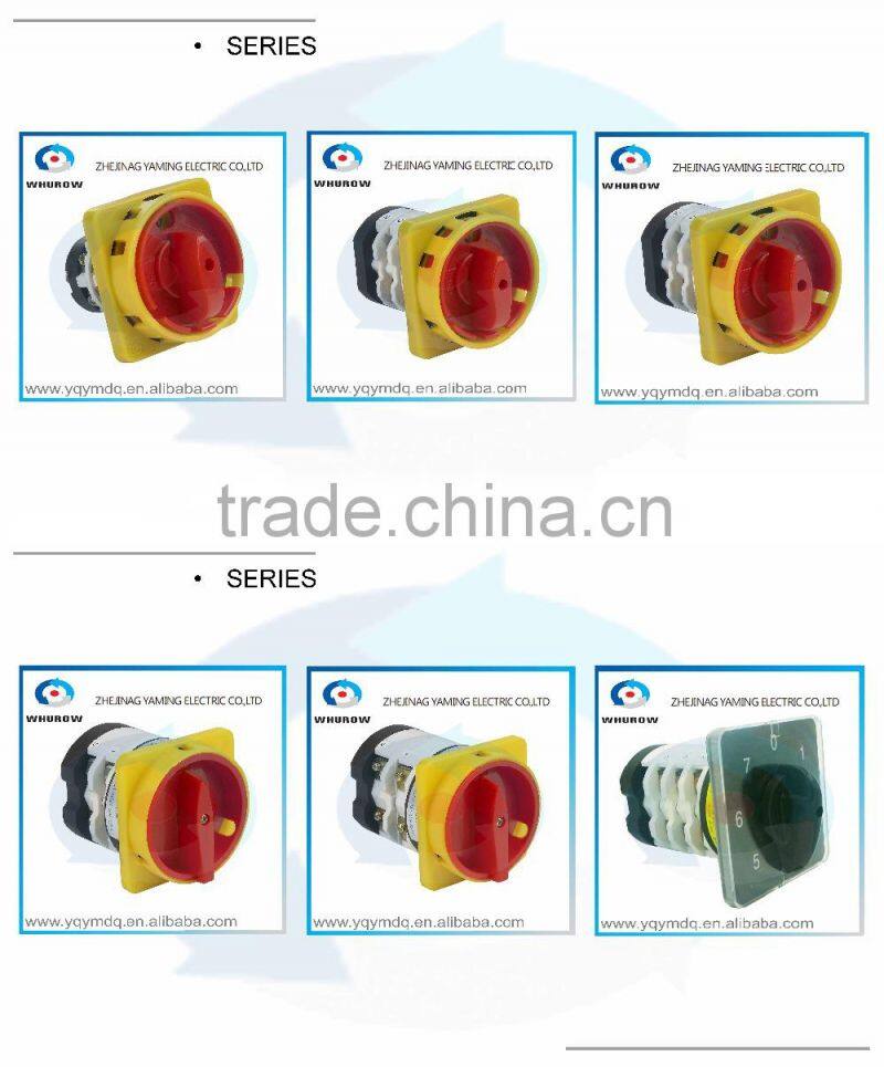 Rotary switch YMZ12-50/4 changeover cam combination switch 4 poles 14 positions 14 terminals 50A Ui 690V sliver point contacts