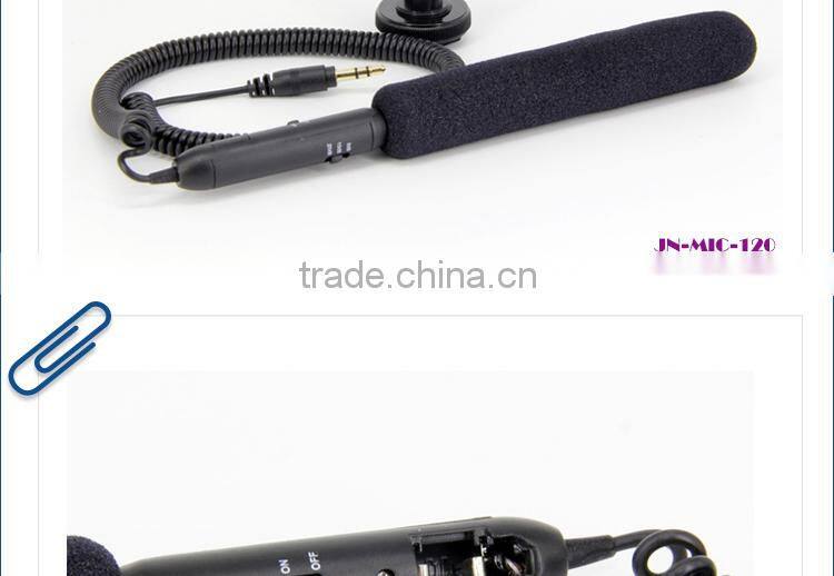 JN-MIC-120 High Quality Stereo Wired Dynamic Microphone for Canon 70D 60D 600D 5D2 EOS 550DRebel T2i/ Camera