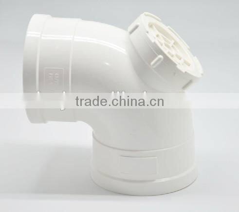 Low price pvc 90 deg elbow with port