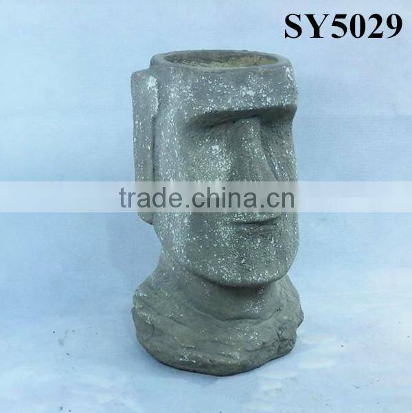 Cement pots for wholesale indoor petal shape flower pot