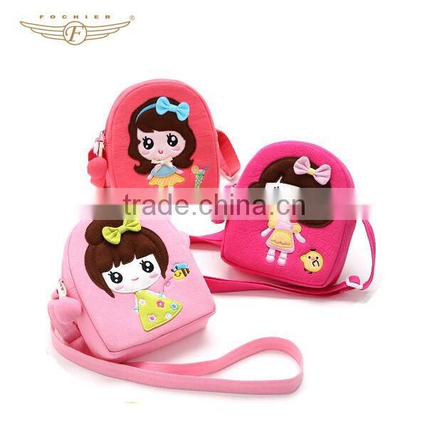 Cute Doll Design Eco-friendly Canvas Baby Bags for Kids