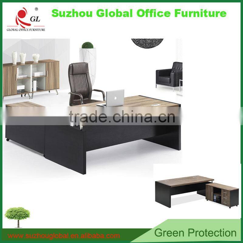 popular high end modern design office furniture standing desk l shaped office desk boss table