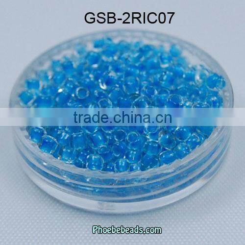 Wholesale Popular Decorative Material Inside Colors Seed Bead Patterns GSB-2RIC02