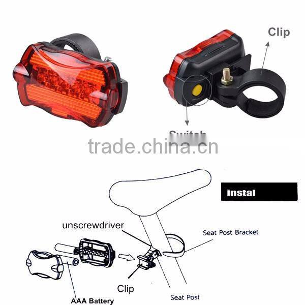 C8 1200LM Mountain Bicycle Flashlight XM-L T6 Bicycle LED Light with Rear Light Set