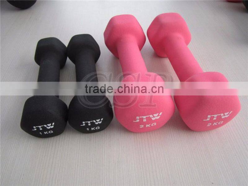 Cheap Rubber Hex Style Dumbbell for Home Fitness rubber coated female use with Trade Assurance