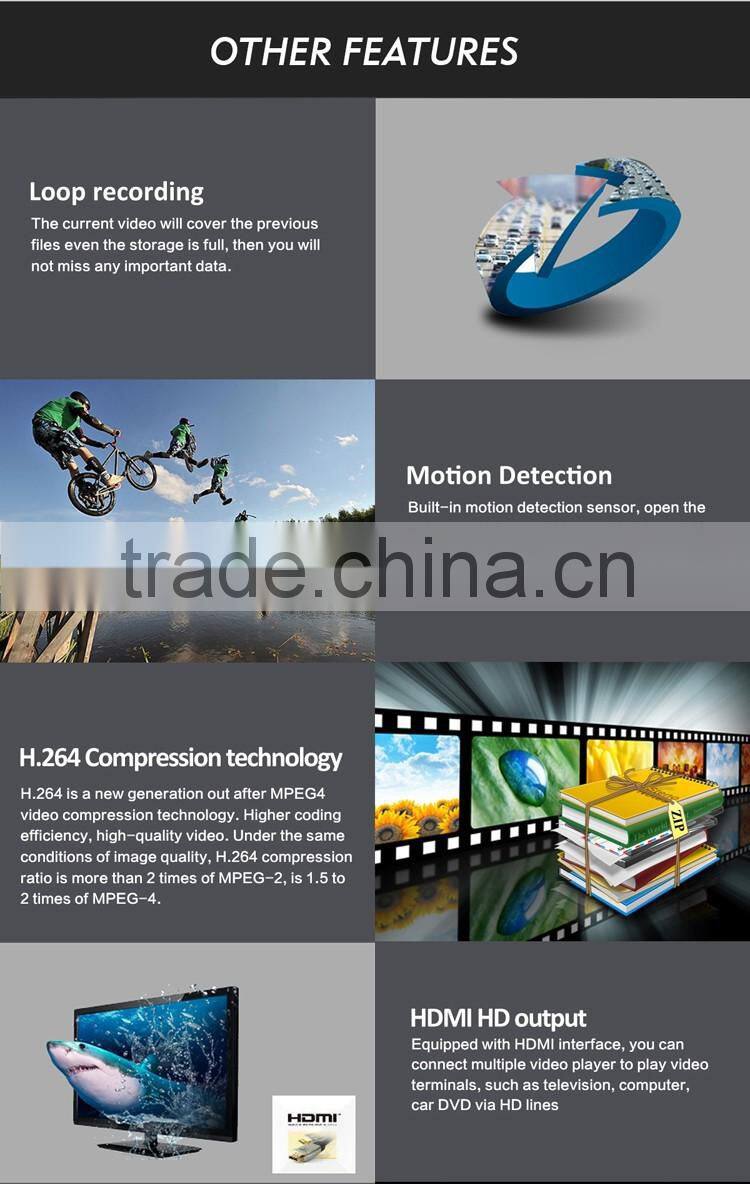 2016 Newest G5WT 3.0"LCD Car Dvr Motion Detection+Night Vision+G-Sensor Car Camera Record 170 Degree Car Dash Cam