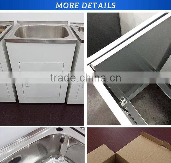 Australian Standard SUS304 stainless steel laundry tub with cabinet 216L