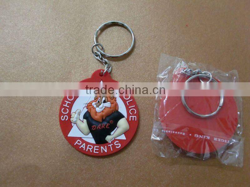lovely bear soft pvc keychain / couple Chinese doll keyring