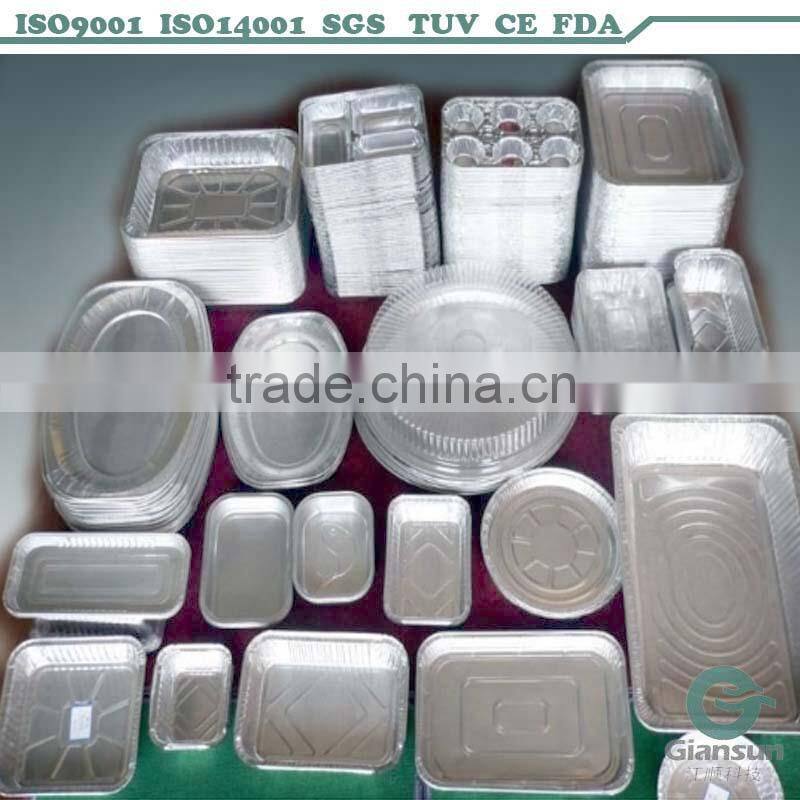 Household aluminum foil food container
