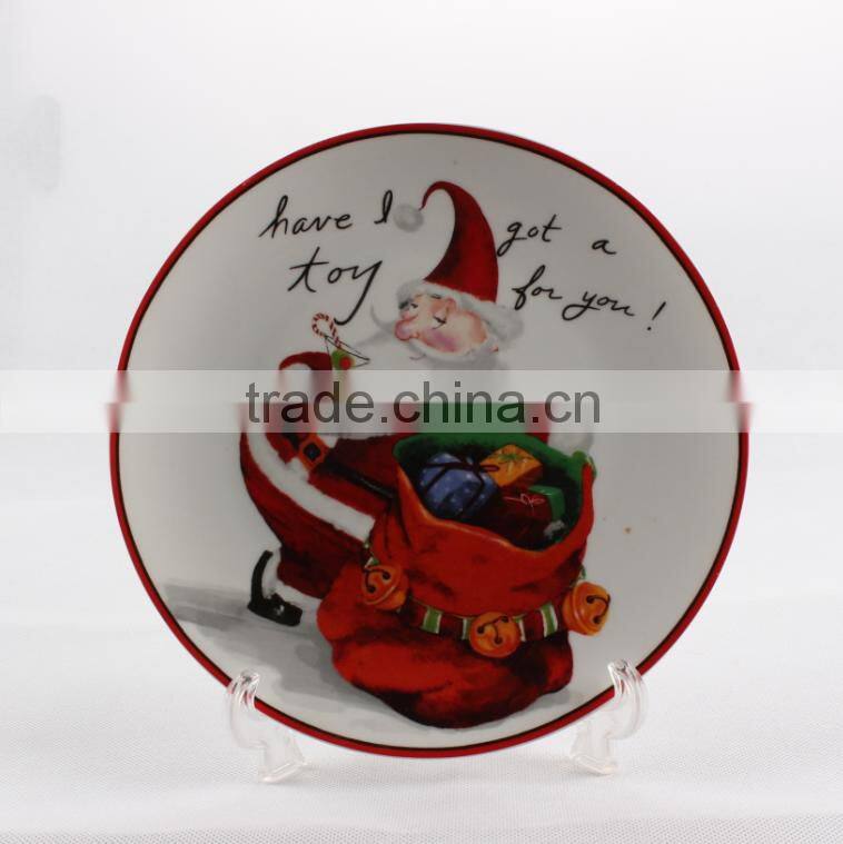 Factory wholesale antique chinese christmas item porcelain plate