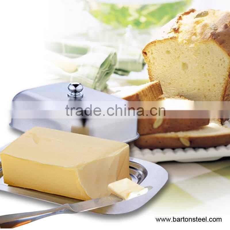 Stainless Steel Plastic Lid and Butter Dish