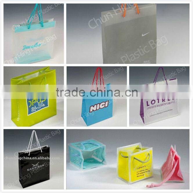 Rope handle plastic bag