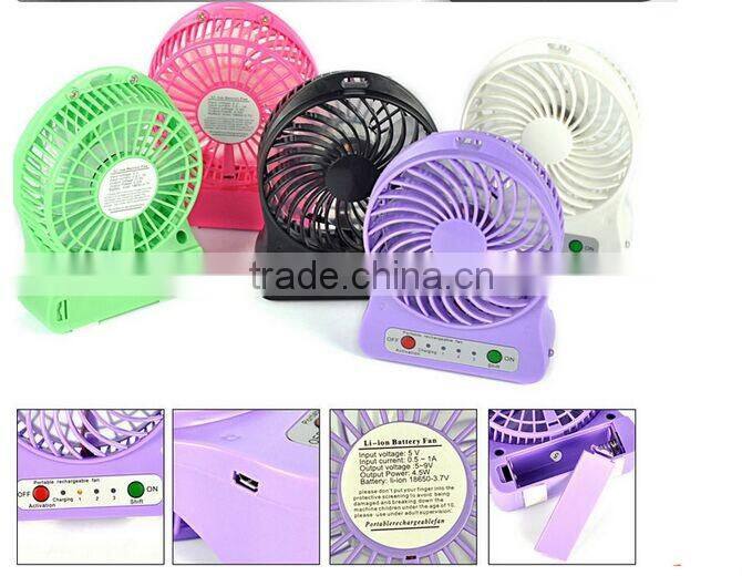 hot sale rechargeable battery operated fan mini desktop mist cooling fan