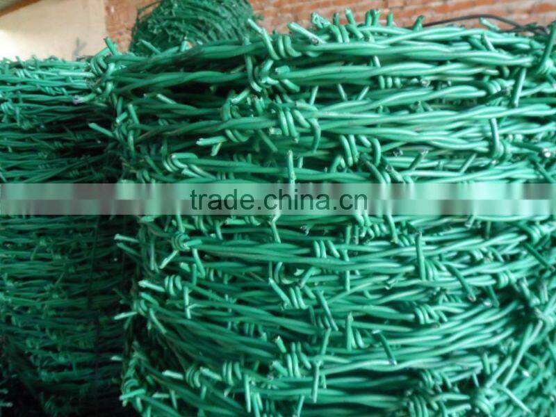 Hot dipped galvanized and powder coating barbed wire hot sale