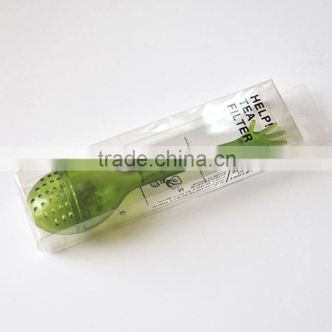Funny help me plastic tea strainers mesh