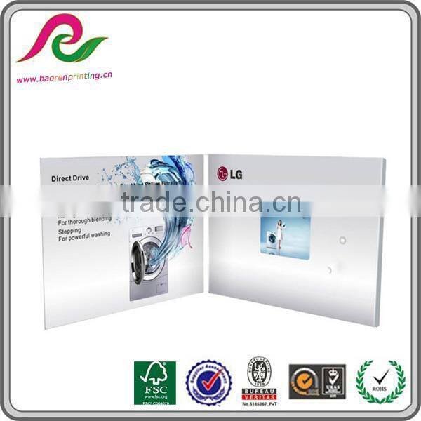 Luxury Paper wedding Invitation Video Greeting Card / Video Brochure Card