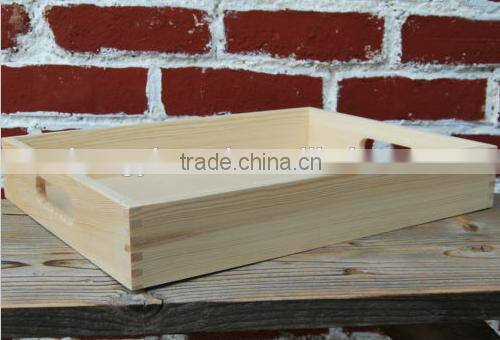Trade assurance custom large wood tray for food bamboo tray for coffee