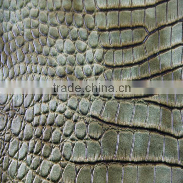 Crocodile pu leather for shoes upper,shoe upper leather