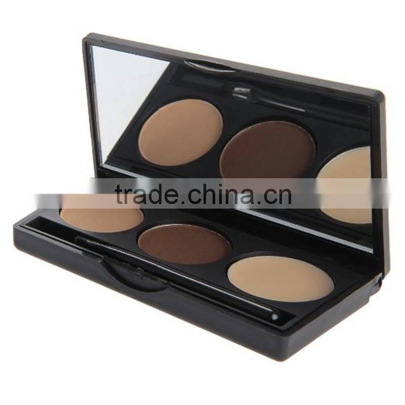 2016 best selling products Eye Brows Powder Palette 3 Shade in a Palette Waterproof Eyebrow Powder With Mirror and Eyebrow Brush