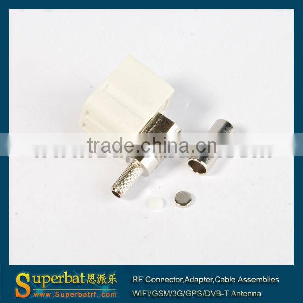 Fakra standard code "B" crimp Jack right angle white /9001 Radio With Phantom