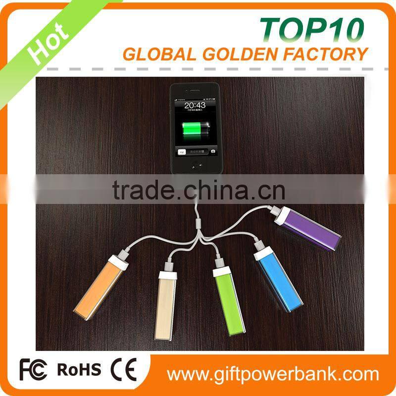 Back up battery lipstick shape 2200mAH power bank for smart phones