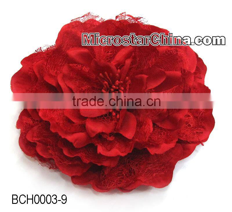 Chiffon Fabric Flower Brooch Pin Wholesale