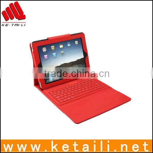 2013 for ipad 2/3/4 leather case with bluetooth keyboard, for ipad case (FDA,BV ISO 9001 report )