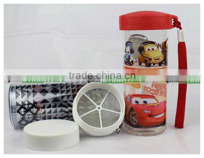 Plastic Cute Children Mug with Carrying Strap