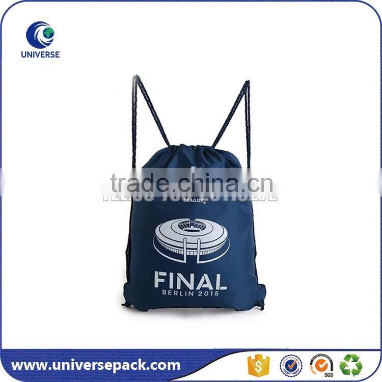 New recycle drawstring backpack bag with flower logo