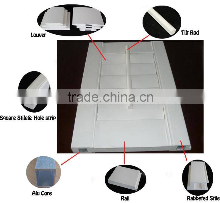 PVC painted window louver shutter blades