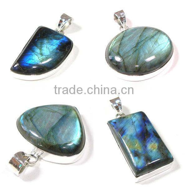925 sterling silver lapis semi precious gemstone pendant jewelry