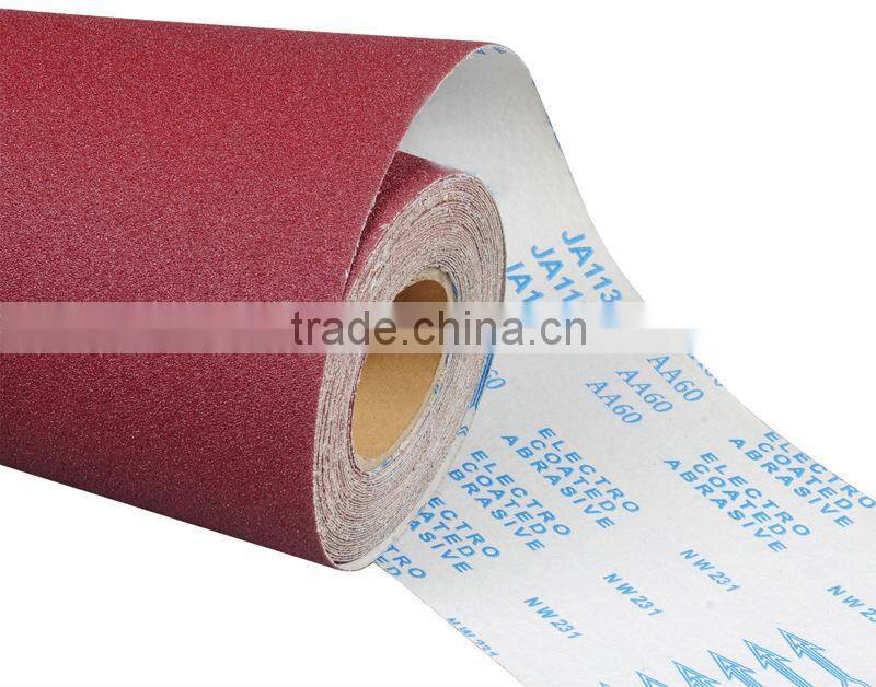 cheap aluminum abrasive sanding paper with Kraft paper backing paper roll