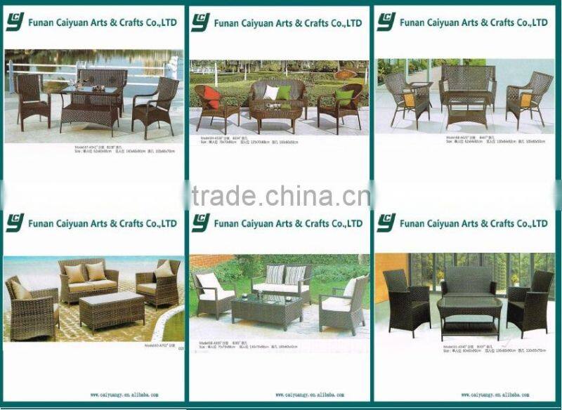 waterproof PE rattan garden sets outdoor sofa