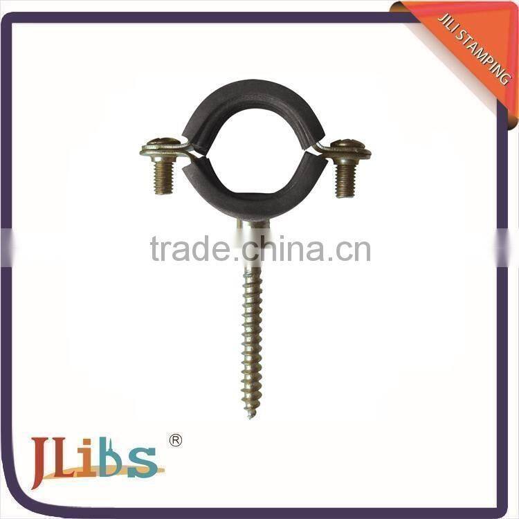 Carbon steel M6 pipe clamp both closed/rubber line pipe fitting