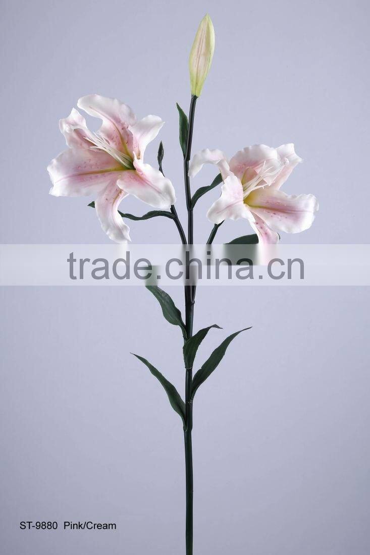 88 cm PVC Real Touch Tiger Lily Spray Artificial Flower