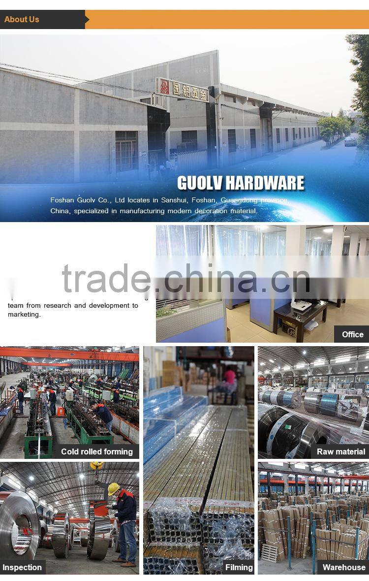 YS-A-GLA best selling metal quadrant edge trim,aluminum tile trim profile,aluminum trim