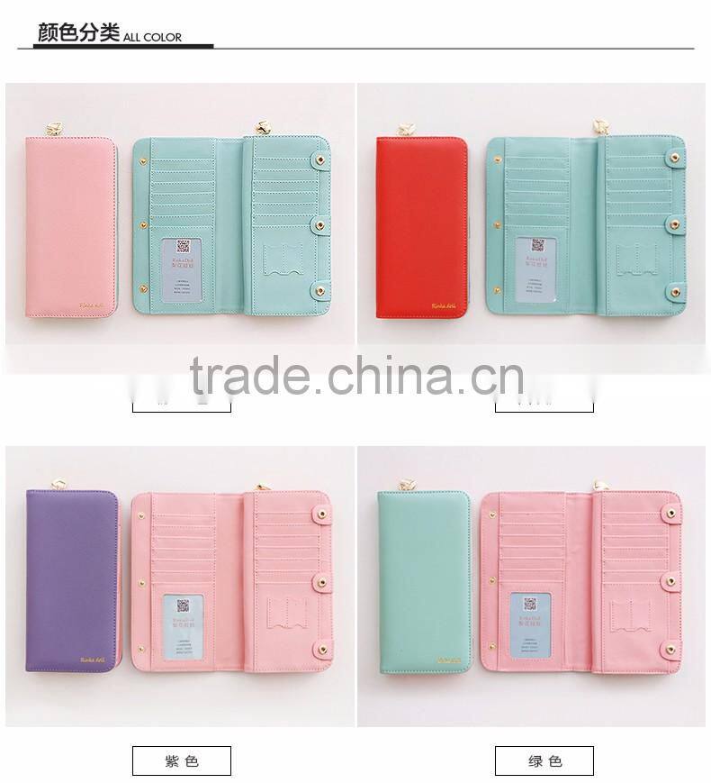 2017 new arrivals brand lady wallet , colorful and fashion multifunction pu leather women wallet with 72 card slots .