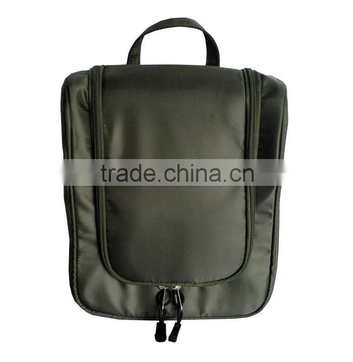 2016 latest USA style polyester low moq custom travel wash bag toiletry bag for Men