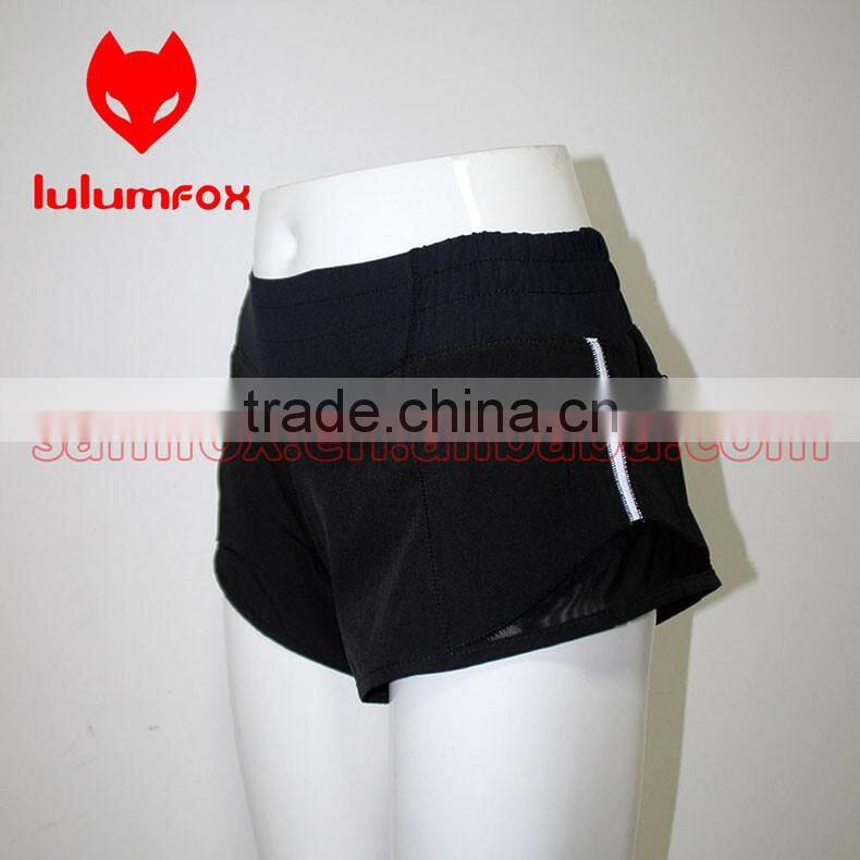 262 OEM Reflective 97%POLYESTER 3%SPANDEX women athletic sports shorts