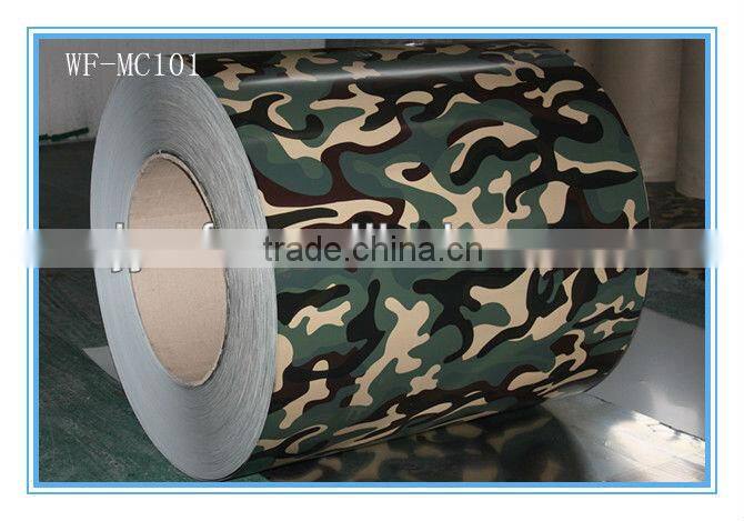 prepainted camouflage color ppgi steel coil for army wall panel