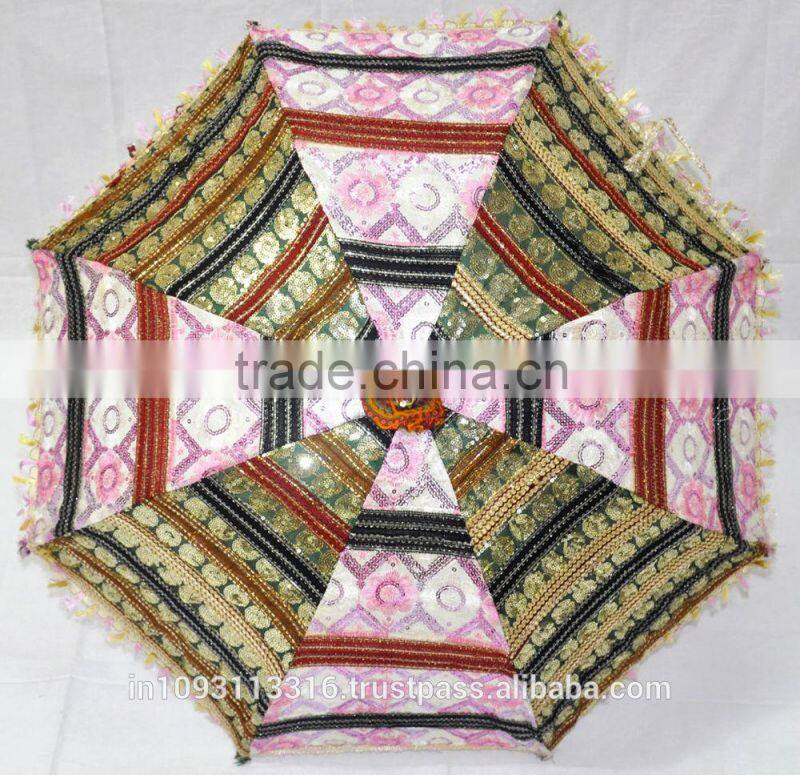 Decorative Beautifull handmade Bohemian Embroidered Umbrella