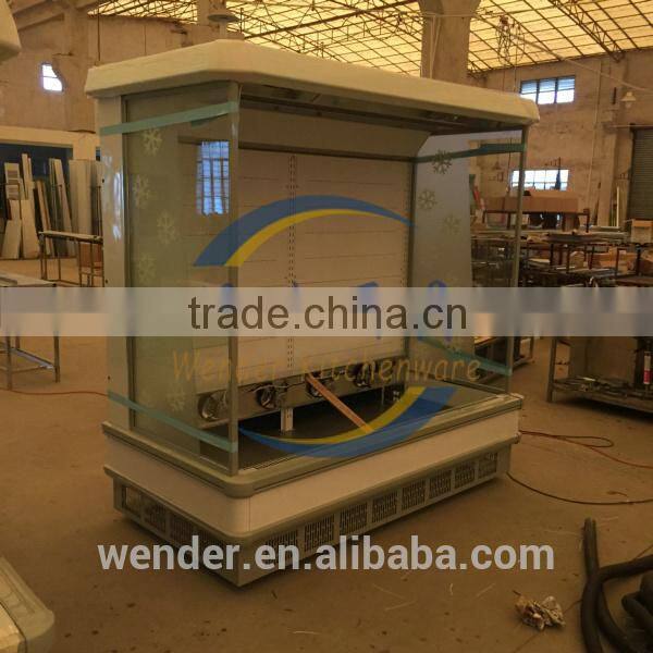 2 meter hot sales vertical supermarket commercial open fridge